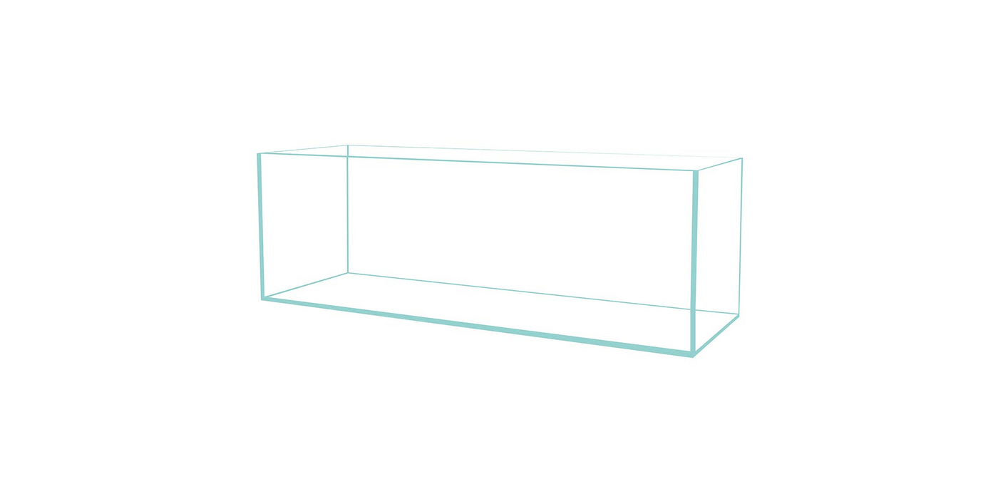 11 Gallon Long Low Iron Ultra Clear Bookshelf Aquarium 5mm Glass - 31.89" x 7.87" x 9.84"