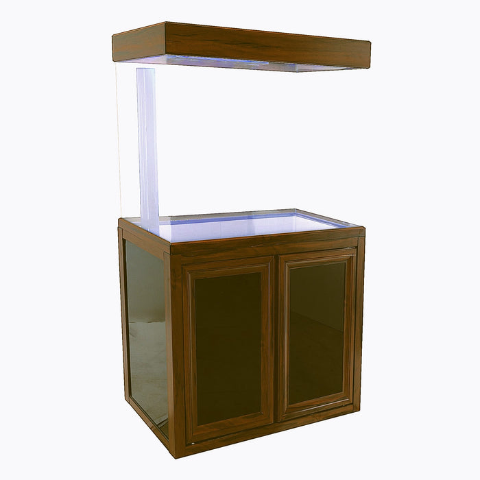 Aqua Dream 100 Gallon Tempered Glass Aquarium Darkwood