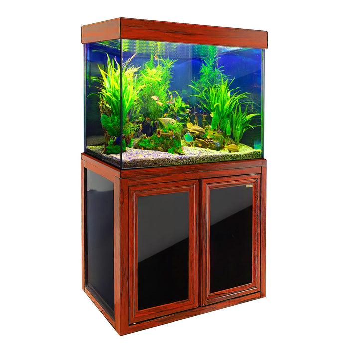 Aqua Dream 100 Gallon Tempered Glass Aquarium in Redwood