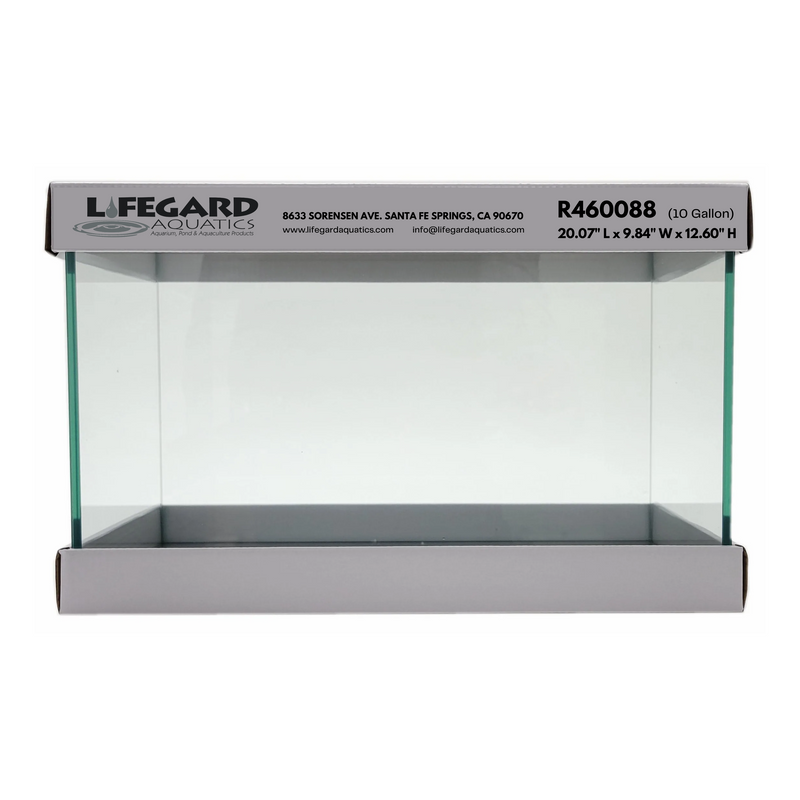 10 Gallon Rimless Clear Glass Aquarium 5mm (20.07"x9.84"x12.60")