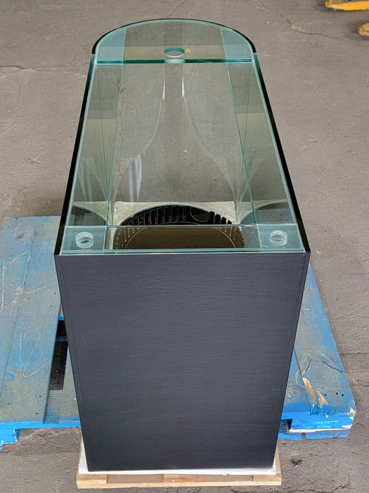 AQUA VIM 120g Reef-Ready Glass Peninsula Bullet Bullnose U-Shape Aquarium Set in Tulum White