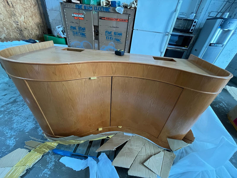 AQUA VIM 210g Glass Wave Reef-Ready Aquarium Set in Golden Oak