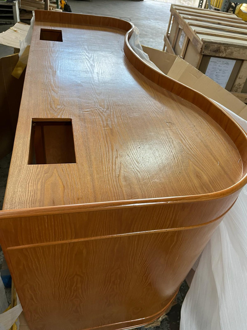 AQUA VIM 210g Glass Wave Reef-Ready Aquarium Set in Golden Oak