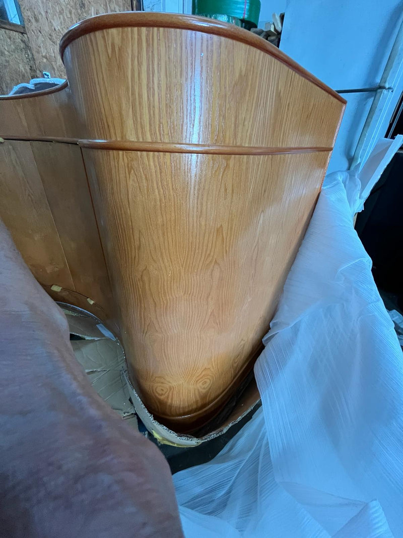 AQUA VIM 210g Glass Wave Reef-Ready Aquarium Set in Golden Oak