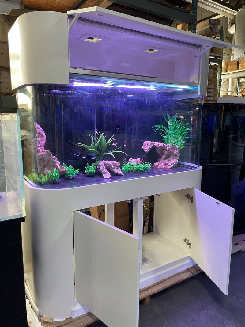 AQUA VIM 170g Panoramic Reef-Ready Aquarium Set in White