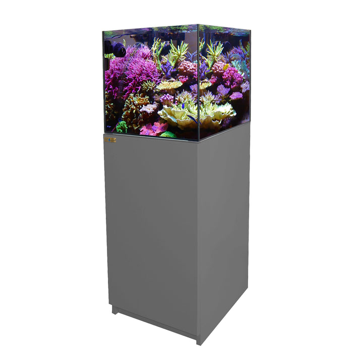 Aqua Dream 50 Gallon Coral Reef Aquarium Ultra Clear Glass Tank & Built in Sump Silver