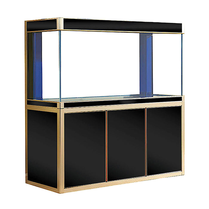 Aqua Dream 135 Gallon Tempered Glass Aquarium Black With Gold