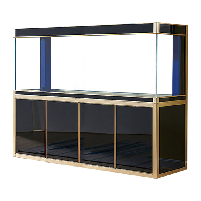 Aqua Dream 260 Gallon Tempered Glass Aquarium Black and Gold