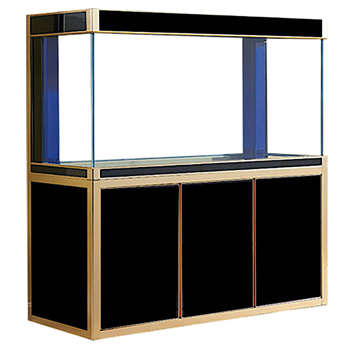 Aqua Dream 175 Gallon Tempered Glass Aquarium Black and Gold