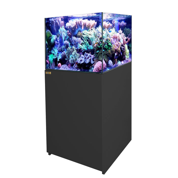 Aqua Dream 90 Gallon Coral Reef Aquarium Ultra Clear Glass Tank & Built in Sump All Black