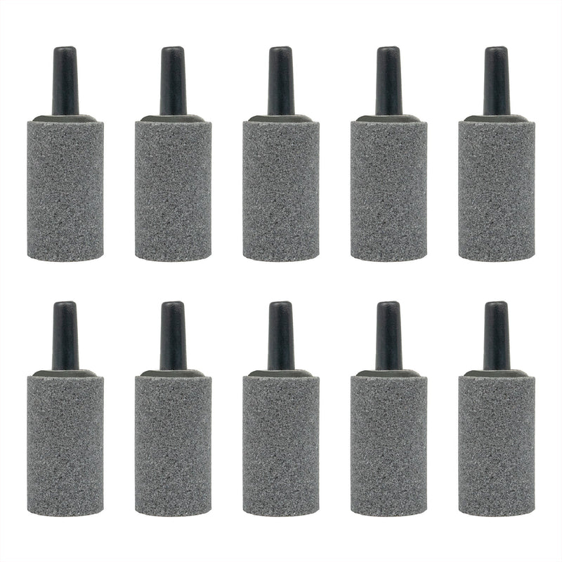 Air Stone 1 Inch Cylinder Diffuser for Fish Tank Aquarium Air Pump One Pack of 10pcs