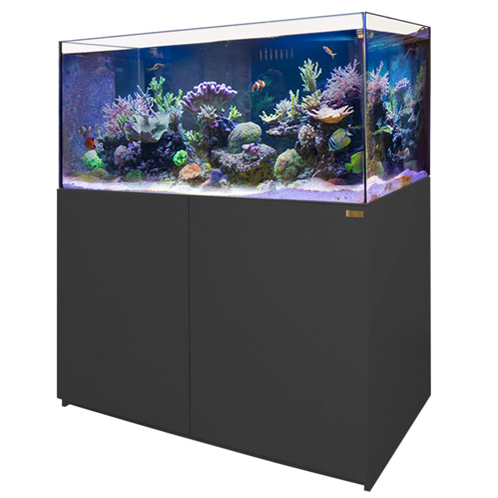 Aqua Dream 130 Gallon Coral Reef Aquarium Ultra Clear Glass Tank &d Built in Sump All Black