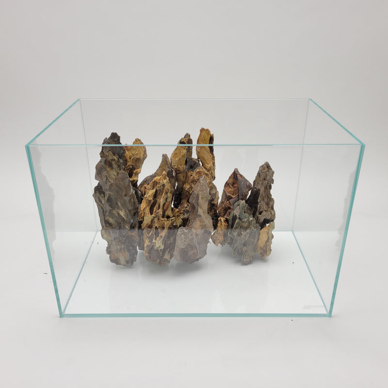 CRYSTAL Rimless Low Iron Ultra Clear Aquarium 6mm (17.11 gallons, 23.62" x 11.81" x 14.17")