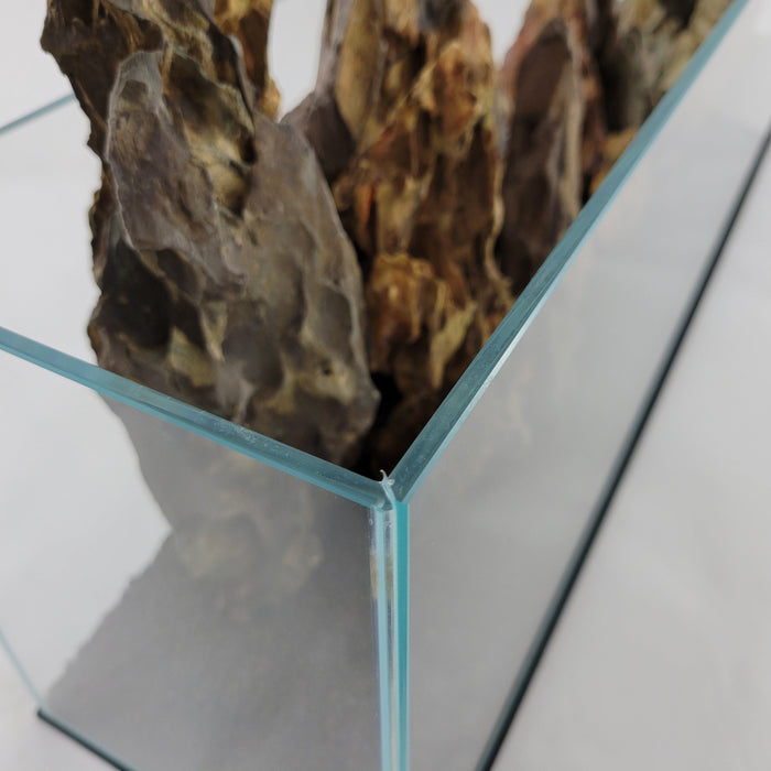 11 Gallon Long Low Iron Ultra Clear Bookshelf Aquarium 5mm Glass - 31.89" x 7.87" x 9.84"