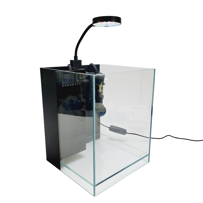 5 Gallon Elevated 45° Degree Low Iron Ultra Clear Aquarium - 9.84" x 9.84" x 11.81"