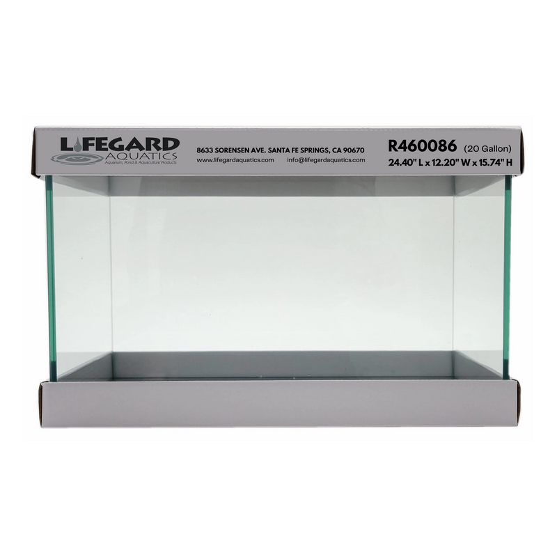 20 Gallon Rimless Clear Glass Aquarium 6mm (24.40"x12.20"x15.74")