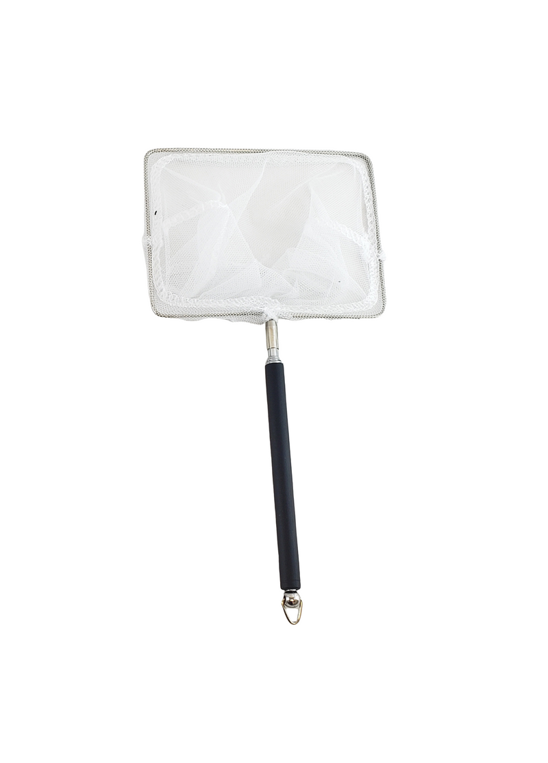 5" x 4" Square Aquarium Net with Aluminum Telescopic Rubber Coated Handle