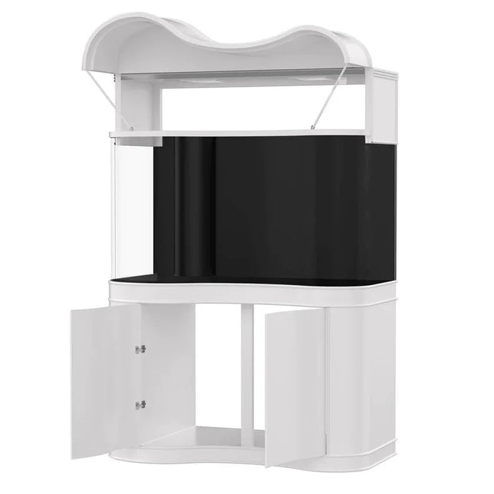 AQUA VIM 250g Wave Glass Reef-Ready Aquarium Set in Black