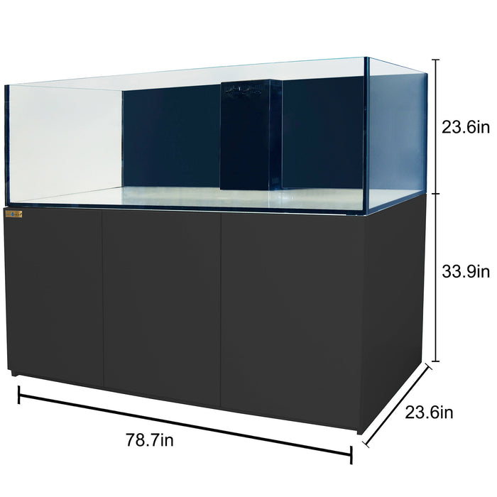 Aqua Dream 250 Gallon Coral Reef Aquarium Ultra Clear Glass Tank & Built in Sump