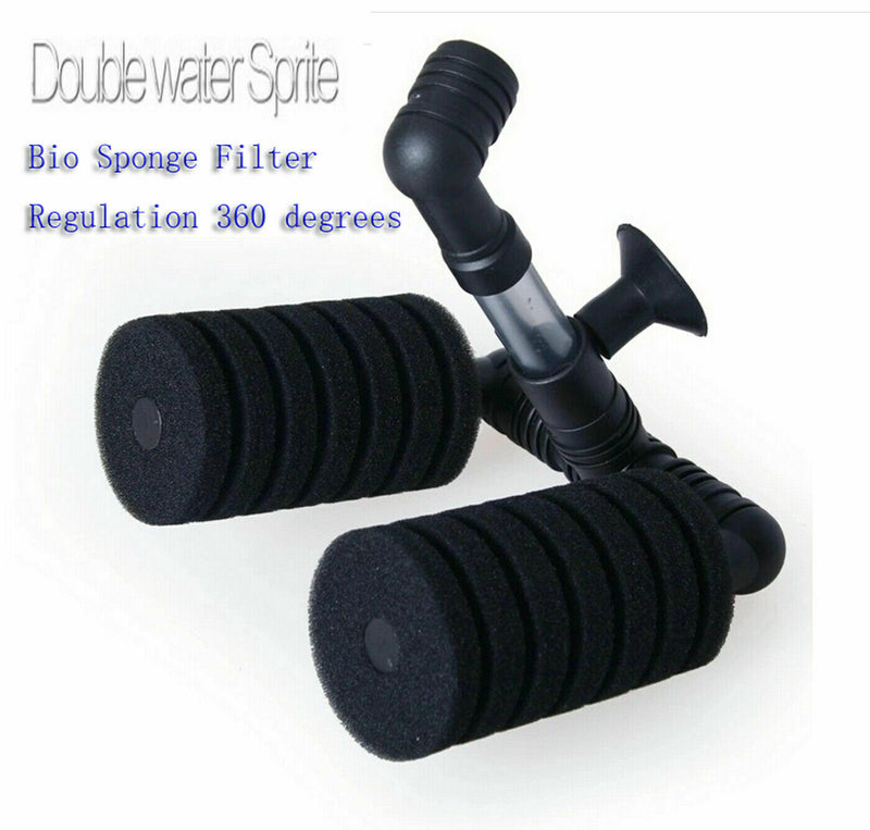 4 PCS Bio Sponge Filter Betta Fry Shrimp Double Head