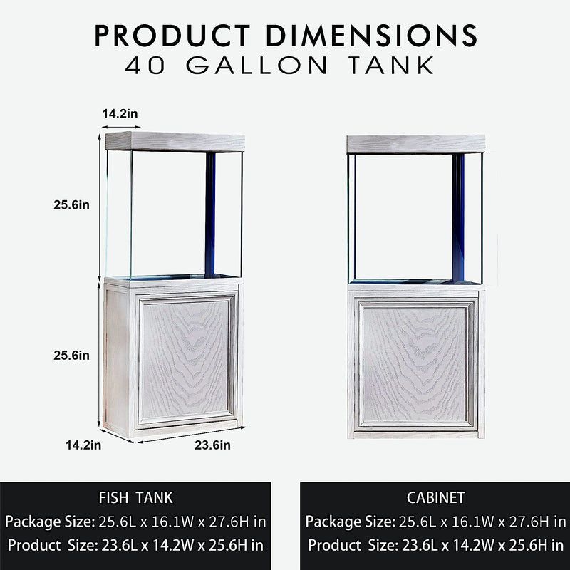 Aqua Dream 40 Gallon Tempered Glass Aquarium White Oak