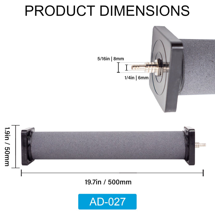 Air Stone 19.7 Inch Column Diffuser for Fish Tank Aquarium Air Pump