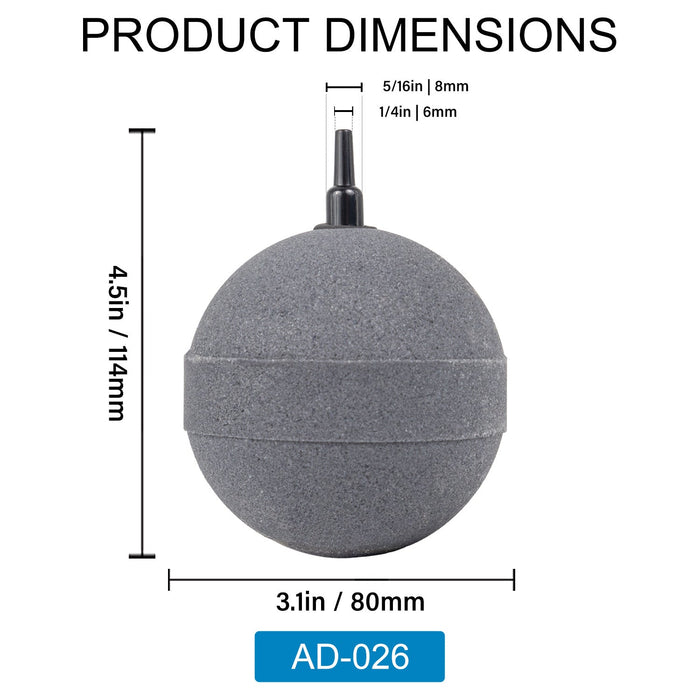 Air Stone Large 3 Inch Ball Diffuser for Fish Tank Aquarium Air Pump