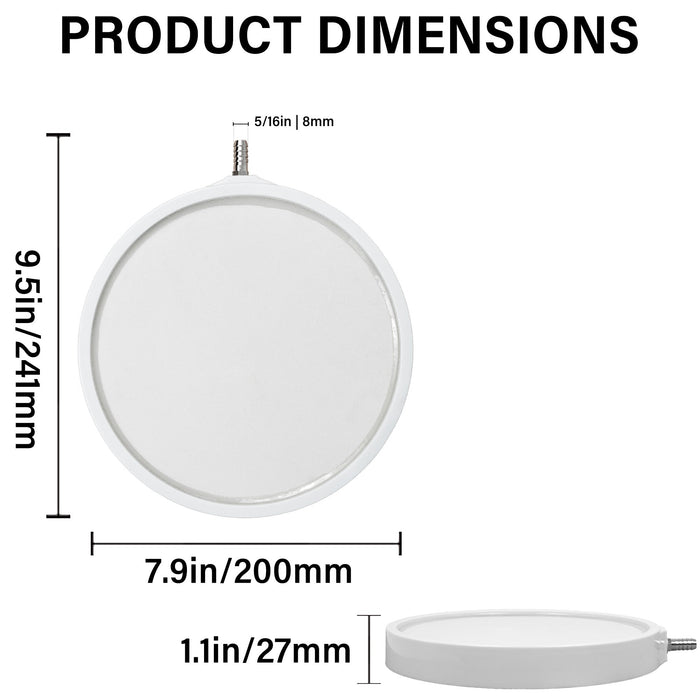 Air Stone 8 Inch Disc Diffuser in White for Fish Tank Aquarium Air Pump