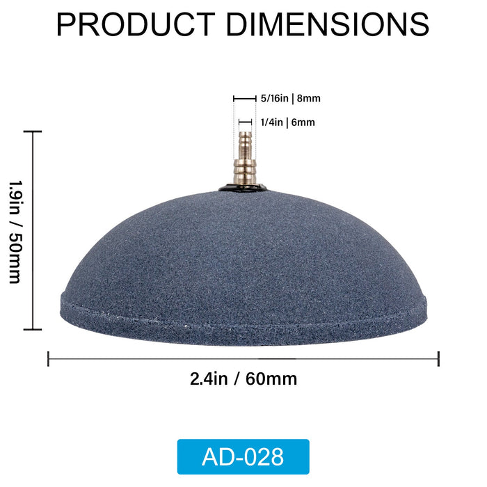 Air Stone 2.4 Inch Dome Diffuser for Fish Tank Aquarium Air Pump