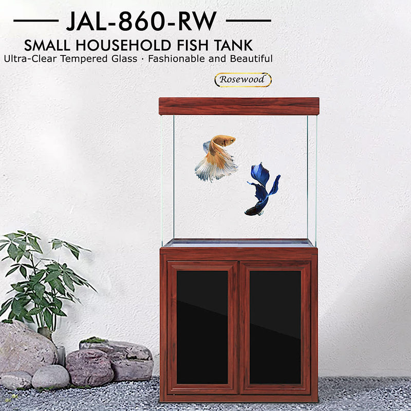 Aqua Dream 50 Gallon Tempered Glass Aquarium Redwood