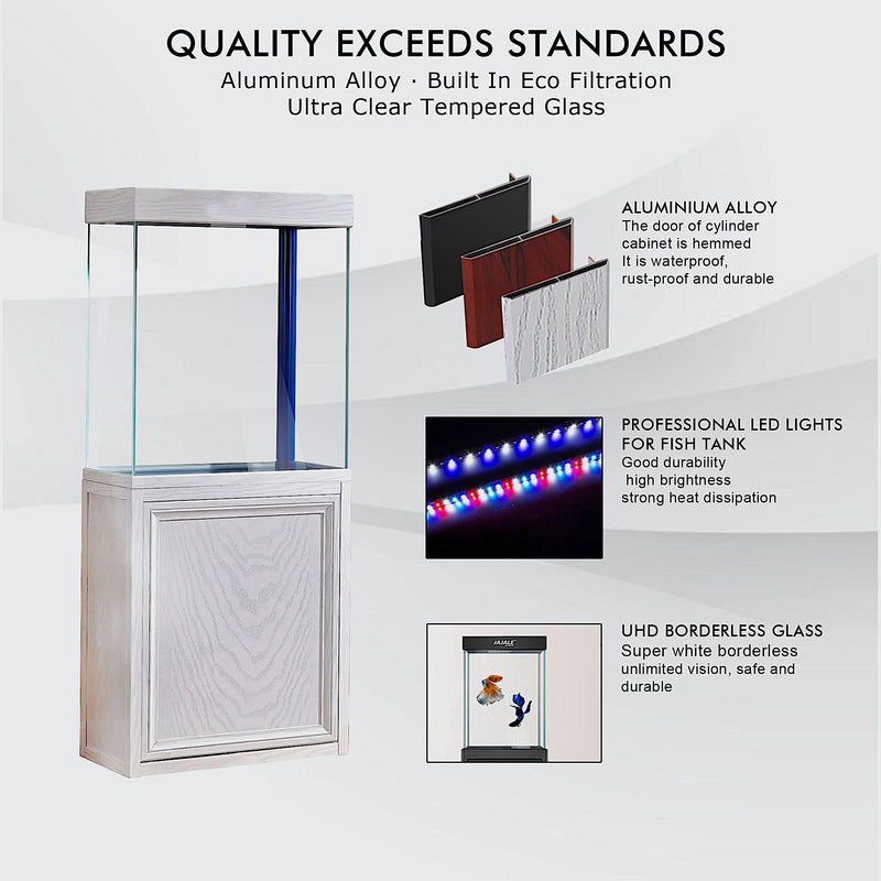 Aqua Dream 40 Gallon Tempered Glass Aquarium White Oak