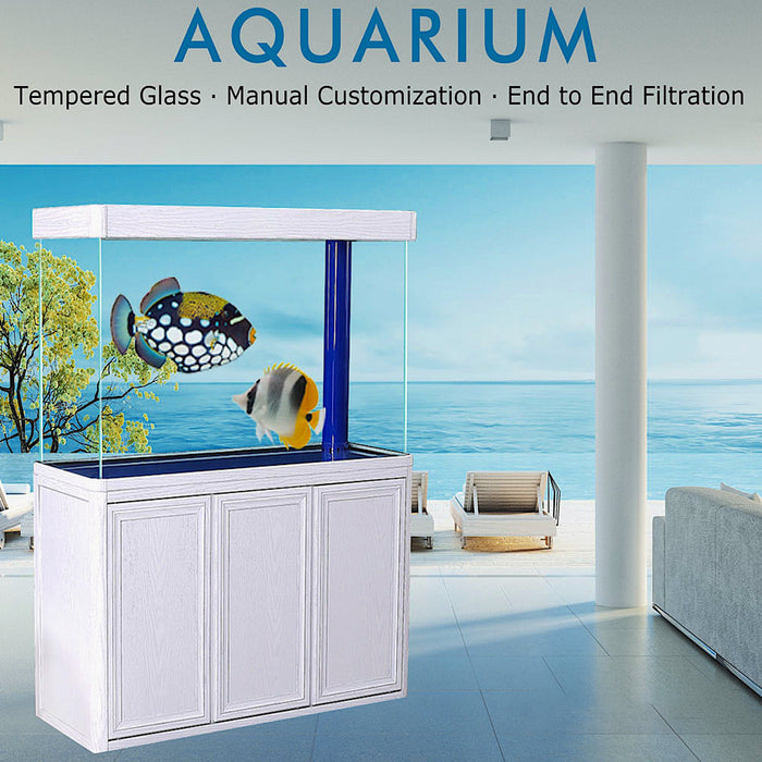 Aqua Dream 175 Gallon Tempered Glass Aquarium White Oak