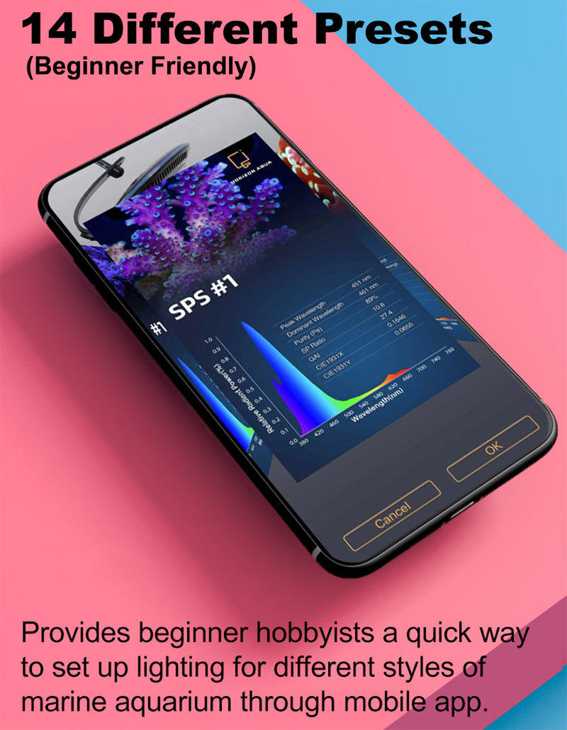 Coral Reef LED Aquarium Light 90W AQUADREAM A8 Programmable