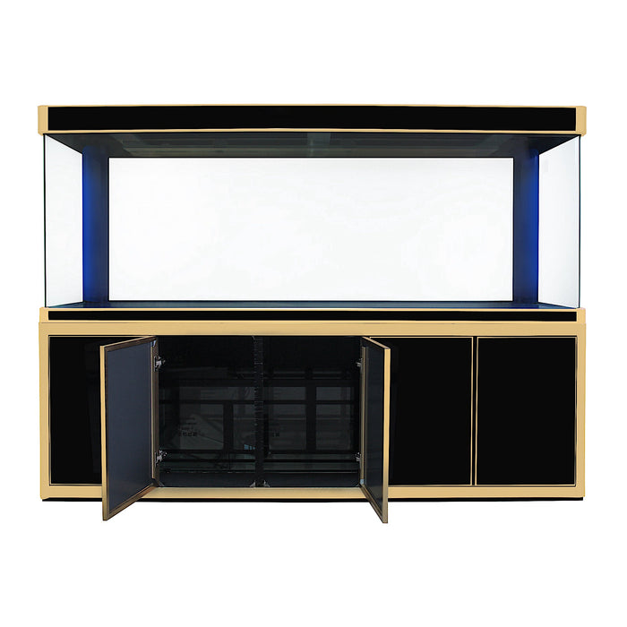 Aqua Dream 400 Gallon Tempered Glass Aquarium Black and Gold