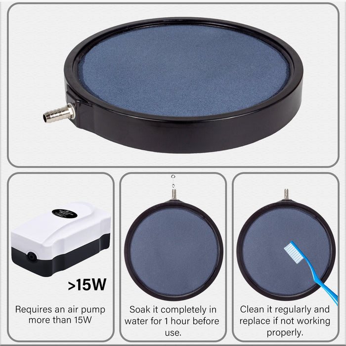 Air Stone 8 Inch Disc Diffuser for Fish Tank Aquarium Air Pump