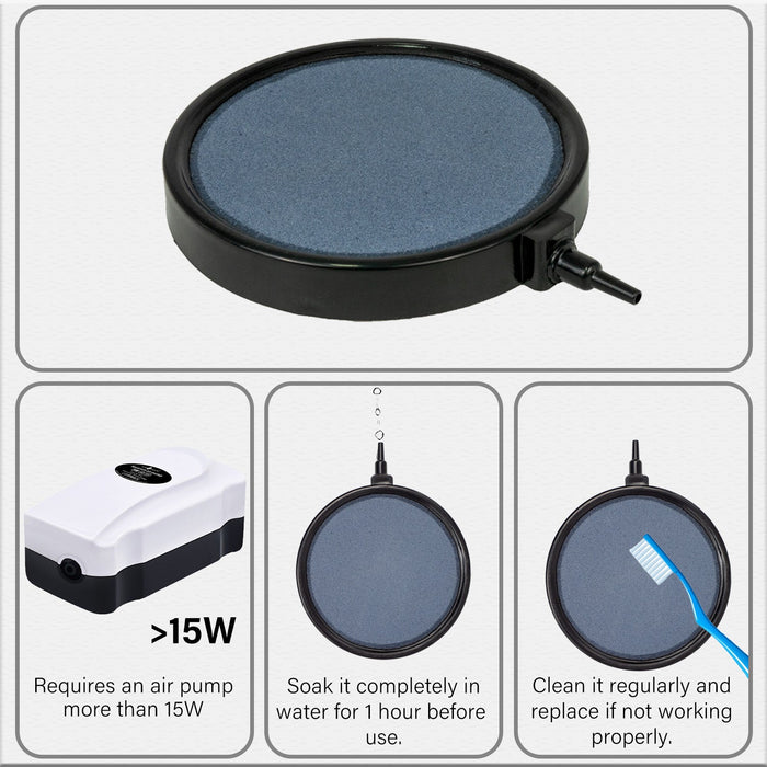 Air Stone 5 Inch Disc Diffuser for Fish Tank Aquarium Air Pump