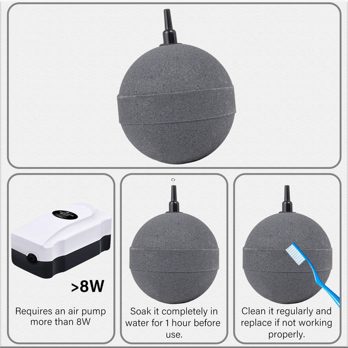 Air Stone Large 3 Inch Ball Diffuser for Fish Tank Aquarium Air Pump