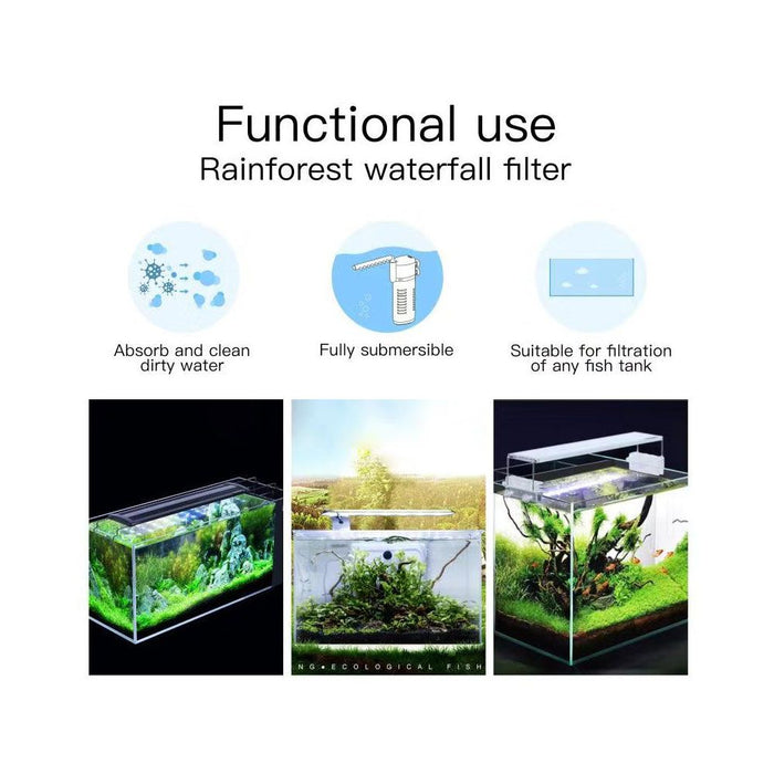 Aqua Dream 185 GPH 3-in-1 Internal Filter Pump Oxygen Rain Fish Tank