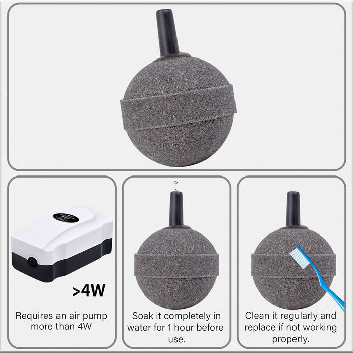 Air Stone 1 Inch Ball Diffuser for Fish Tank Aquarium Air Pump One Pack of 10pcs