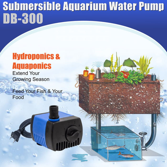 Aqua Dream 90 GPH Adjustable Submersible Pump Aquarium Powerhead