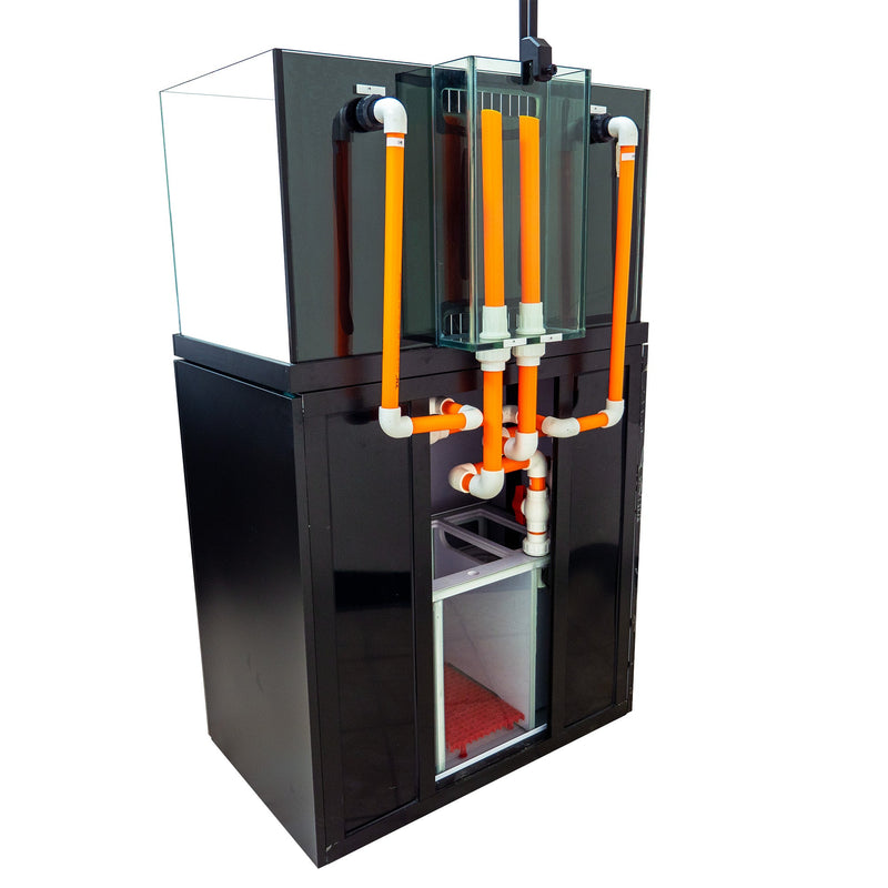 Aqua Dream Coral Reef Aquarium Tempered Glass Fish Tank 90 Gallon Complete Set Black