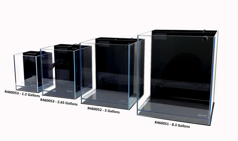 8.3 Gallons 45° Beveled Edge Low Iron Ultra Clear Aquarium - 11.81" x 11.81" x 13.77"