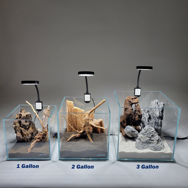 1 Gallon Low Iron Ultra Clear Glass Cube Betta Tank 5MM  6.7 x 6.7 x 6.7 Inch