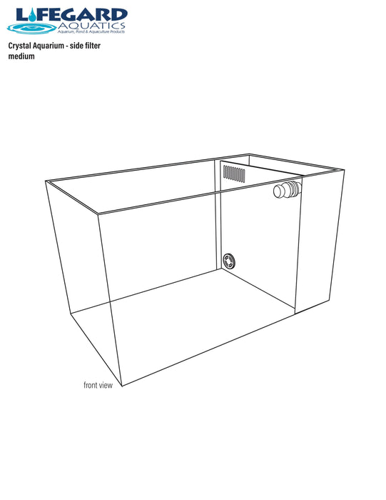 7.43 Gallon Ultra Low Iron Aquarium with Built in Side Filter