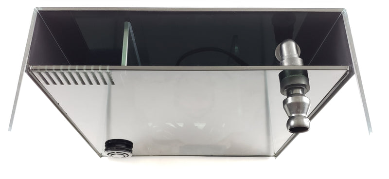 CRYSTAL 45 Degree Low Iron Ultra Clear Aquarium with Built in Side Filter (3.8 gallons, 14.17" x 7.87" x 7.87")