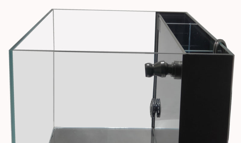 CRYSTAL 45 Degree Low Iron Ultra Clear Aquarium with Built in Back Filter (10 gallons, 17.72 x 11.81" x 11.02")