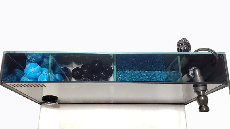 CRYSTAL 45 Degree Low Iron Ultra Clear Aquarium with Built in Back Filter (4.14 gallons, 12.2" x 8.66" x 9.06")