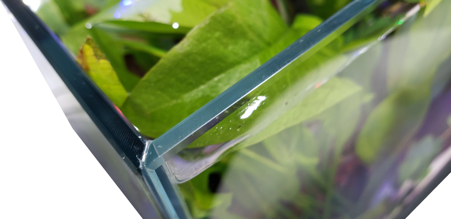CRYSTAL Rimless Low Iron Ultra Clear Aquarium 5mm (9.63 gallons, 17.72" x 10.63" 11.81")
