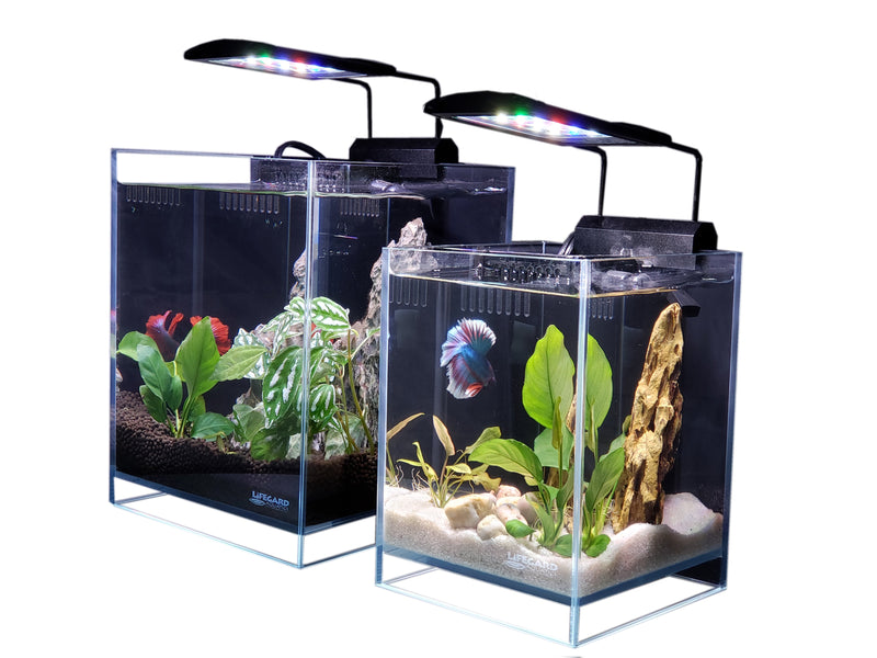 8.3 Gallons 45° Beveled Edge Low Iron Ultra Clear Aquarium - 11.81" x 11.81" x 13.77"