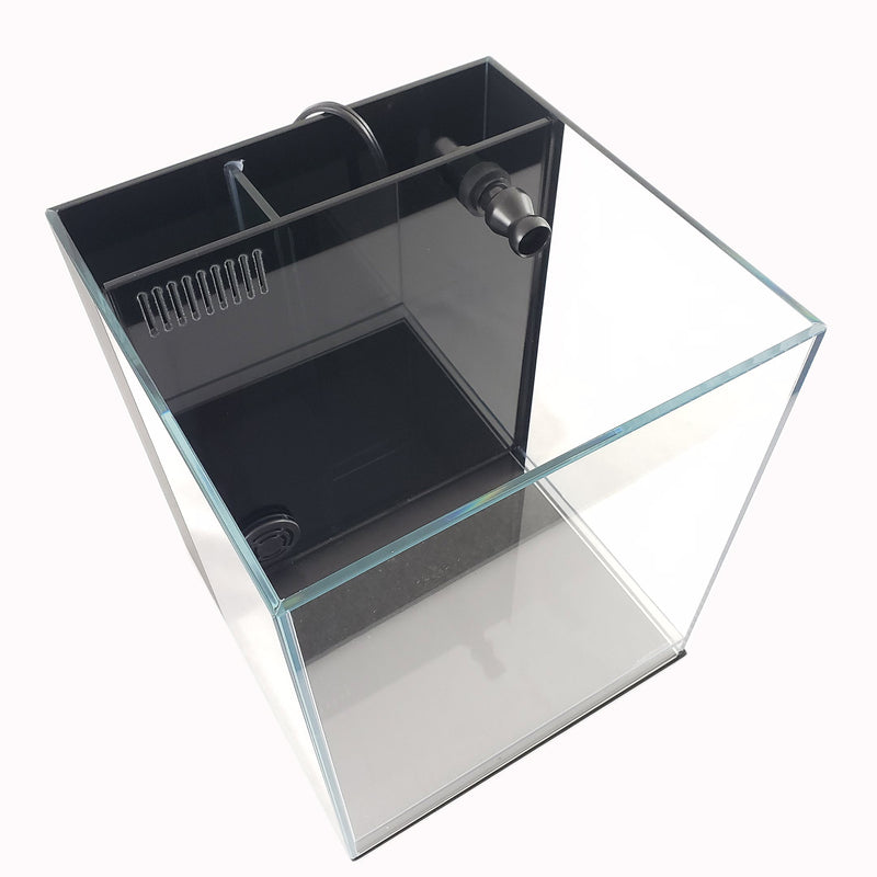 5 Gallon Elevated 45° Degree Low Iron Ultra Clear Aquarium - 9.84" x 9.84" x 11.81"
